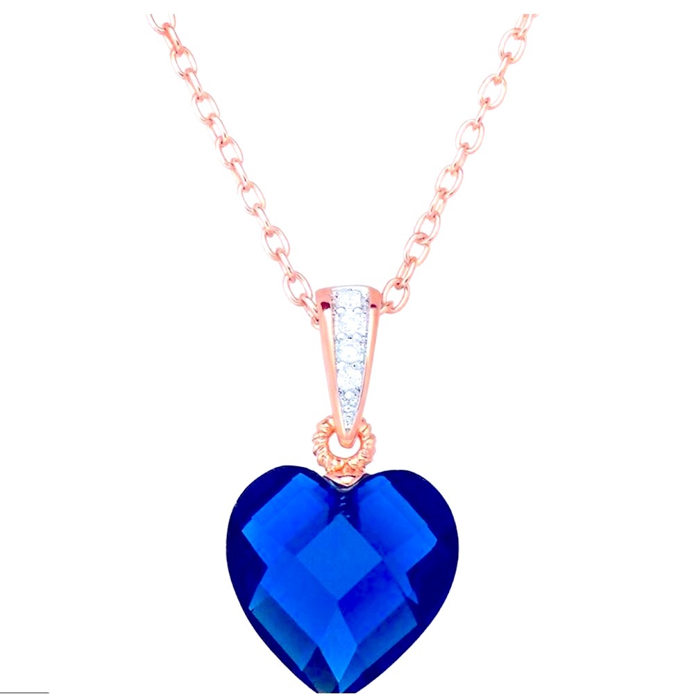Blue Heart Pendant titanic Valentine New with box